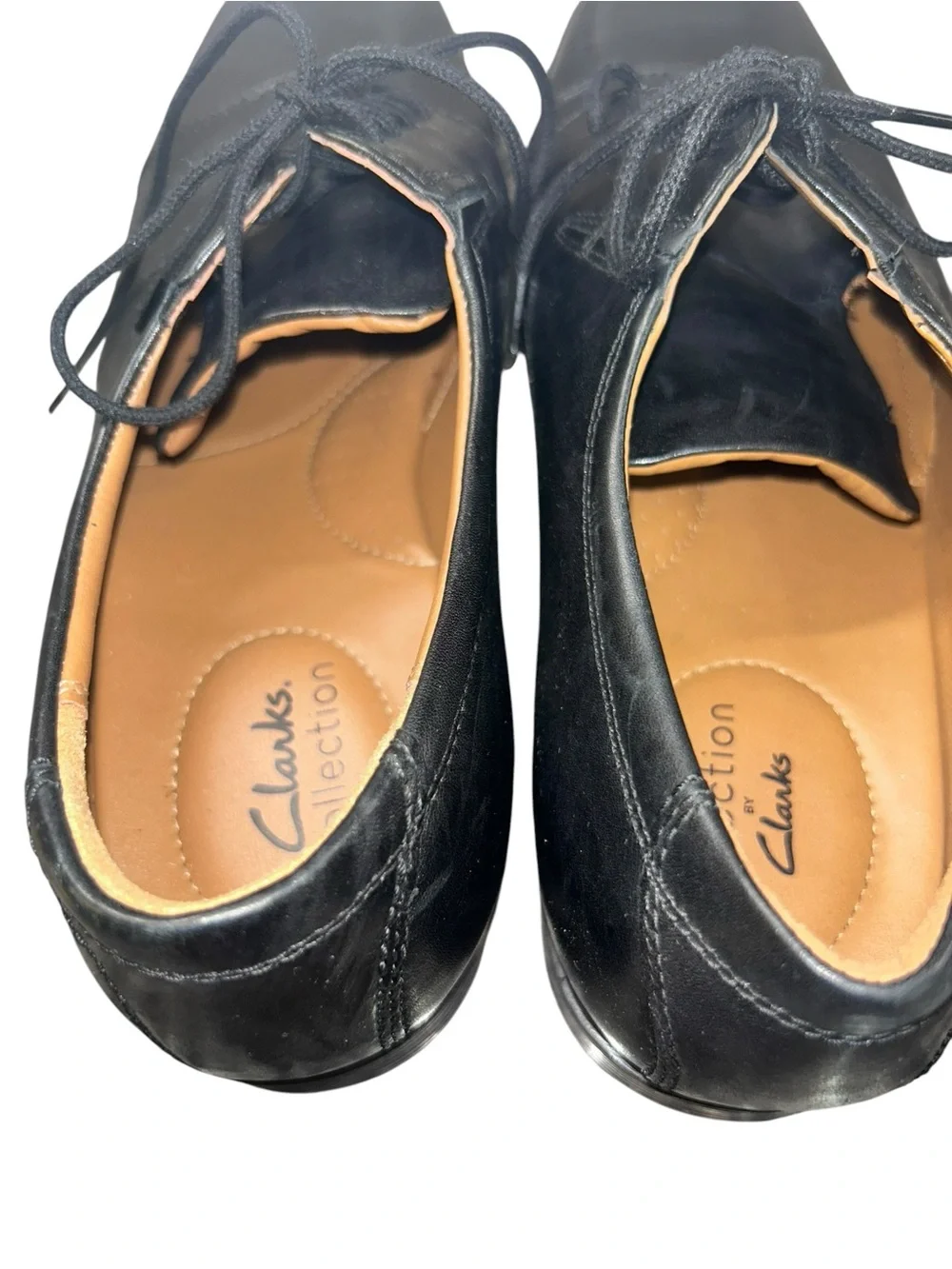 Men’s Clarks Collection Black Cap Toe Oxford Dress Shoes Size 13